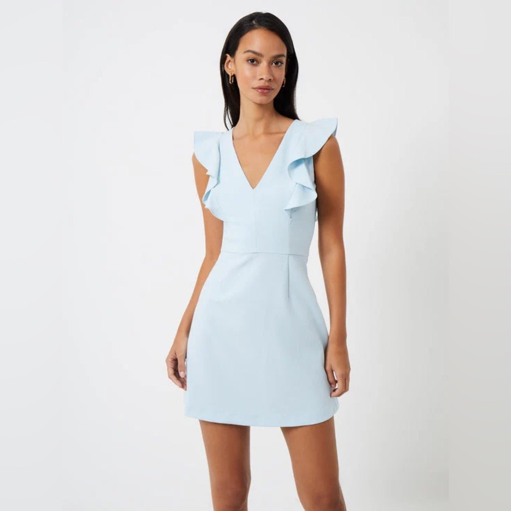 FRENCH CONNECTION CAMERON DRESS - LIGHT DREAM BLUE
